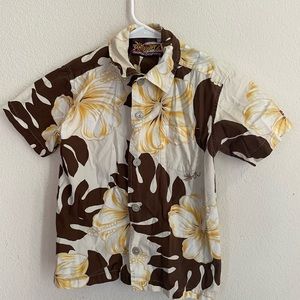 Floral boys short sleeve aloha shirt